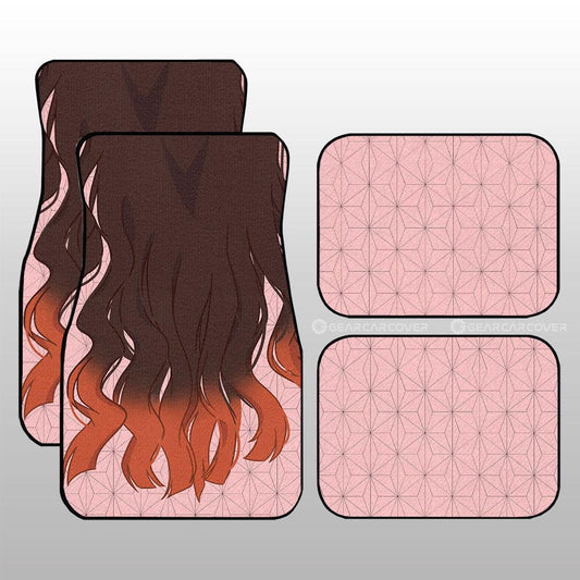 Nezuko Uniform Car Floor Mats Custom Hairstyle Demon Slayer Anime Car Interior Accessories - Gearcarcover - 1