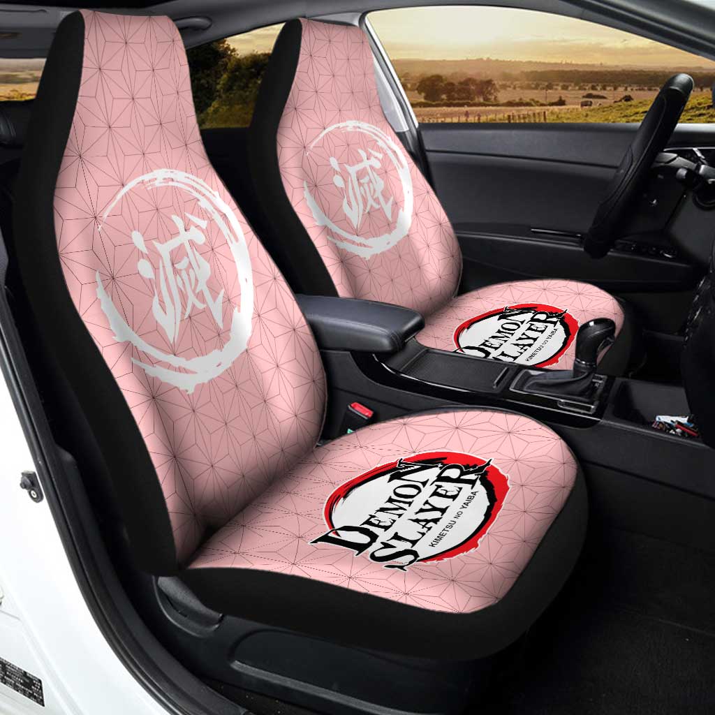 Nezuko Uniform Car Seat Covers Custom Demon Slayer Anime Car Interior Accessories - Gearcarcover - 1