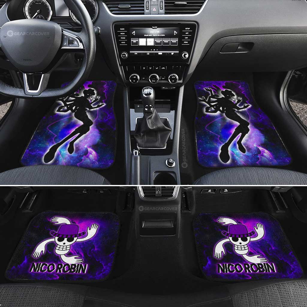 Nico Robin Car Floor Mats Custom One Piece Anime Silhouette Style - Gearcarcover - 2