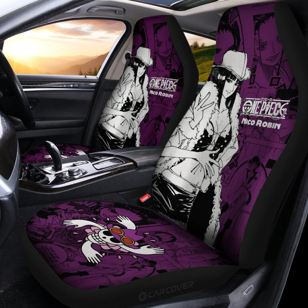 Nico Robin Car Seat Covers Custom Anime Mix Manga One Piece Car Interior Accessories - Gearcarcover - 2