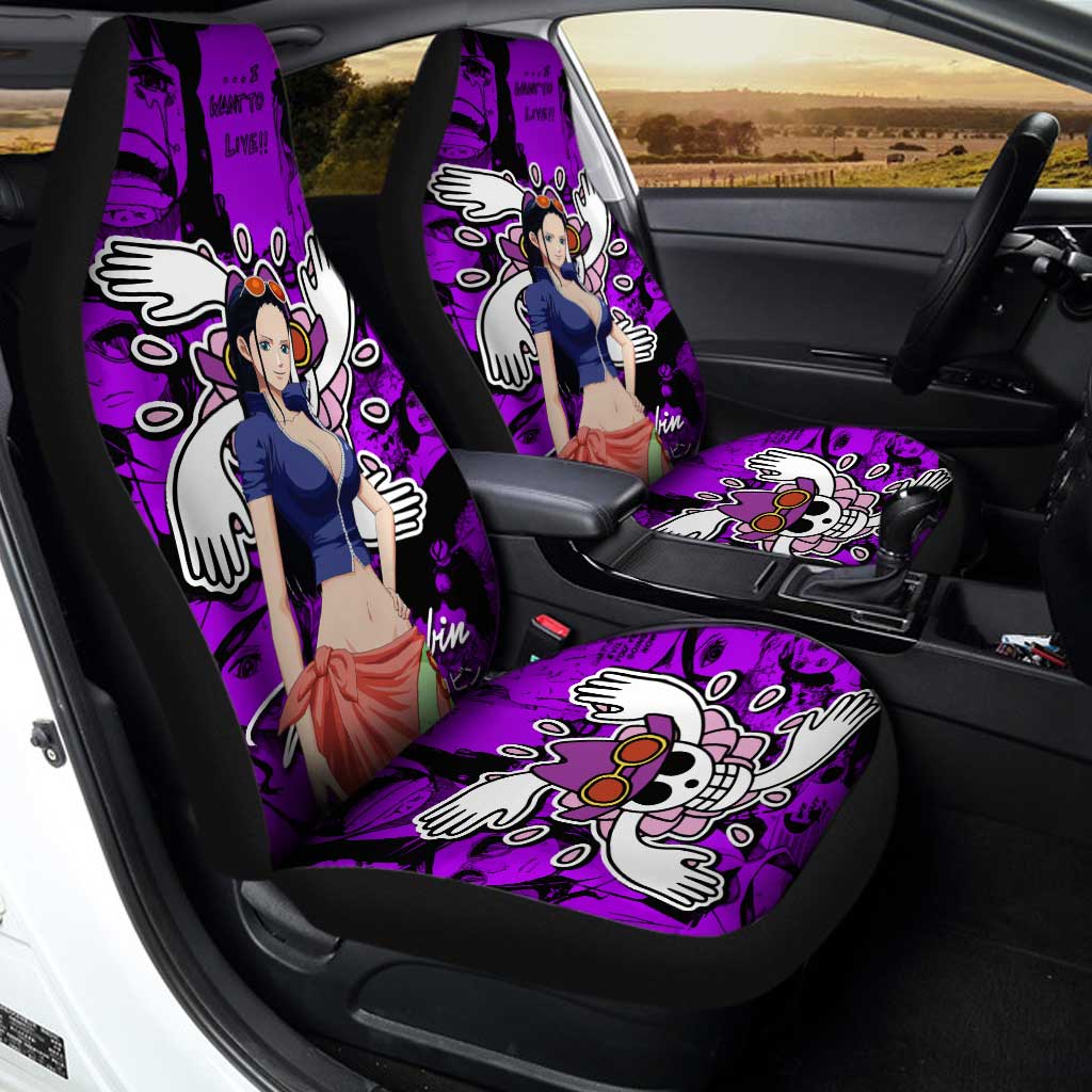 Nico Robin Car Seat Covers Custom One Piece Anime Car Accessories - Gearcarcover - 2