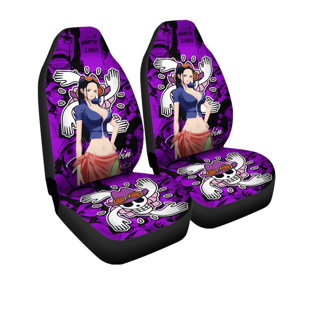 Nico Robin Car Seat Covers Custom One Piece Anime Car Accessories - Gearcarcover - 3