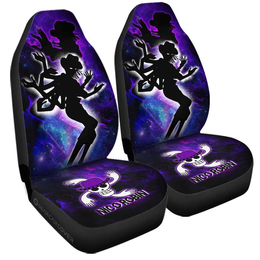 Nico Robin Car Seat Covers Custom One Piece Anime Silhouette Style - Gearcarcover - 3