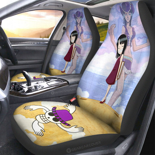 Nico Robin Car Seat Covers Custom One Piece Map Anime Car Accessories - Gearcarcover - 2