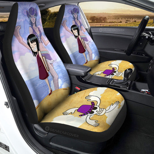 Nico Robin Car Seat Covers Custom One Piece Map Anime Car Accessories - Gearcarcover - 1