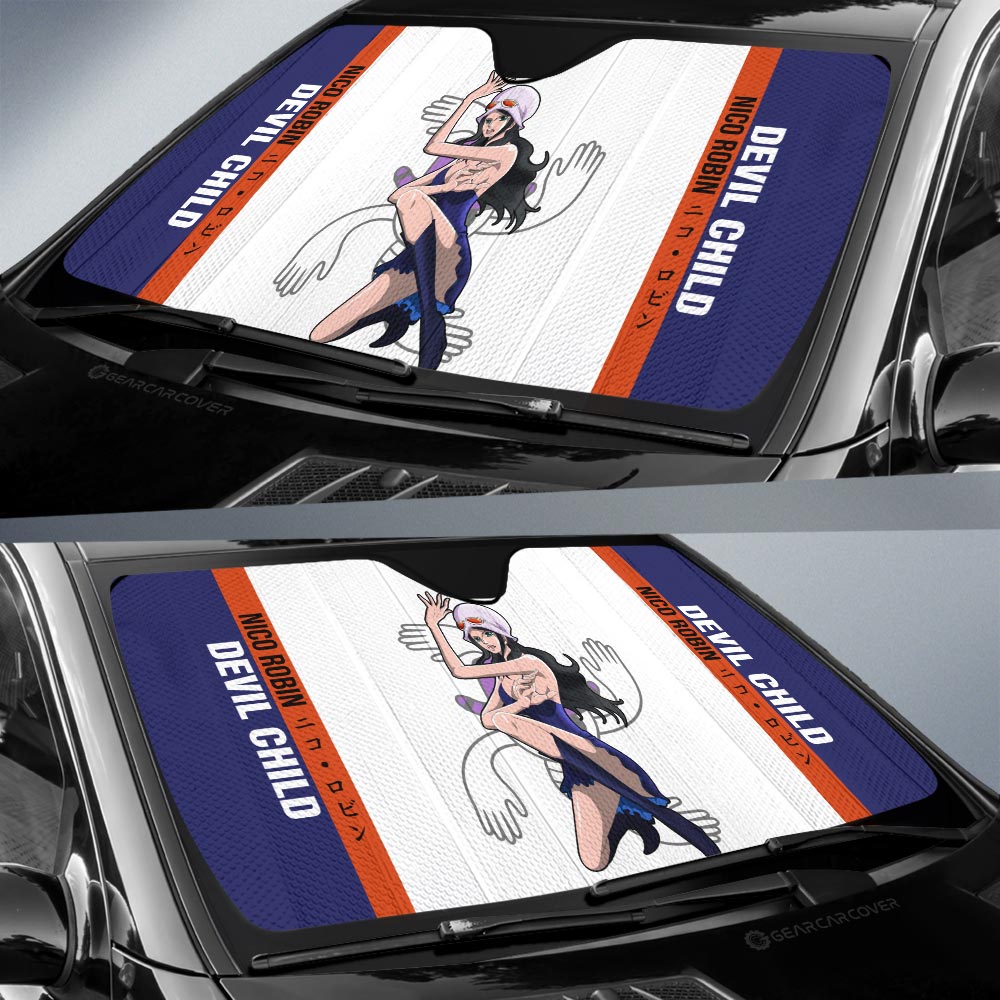 Nico Robin Car Sunshade Custom One Piece Car Accessories For Anime Fans - Gearcarcover - 2