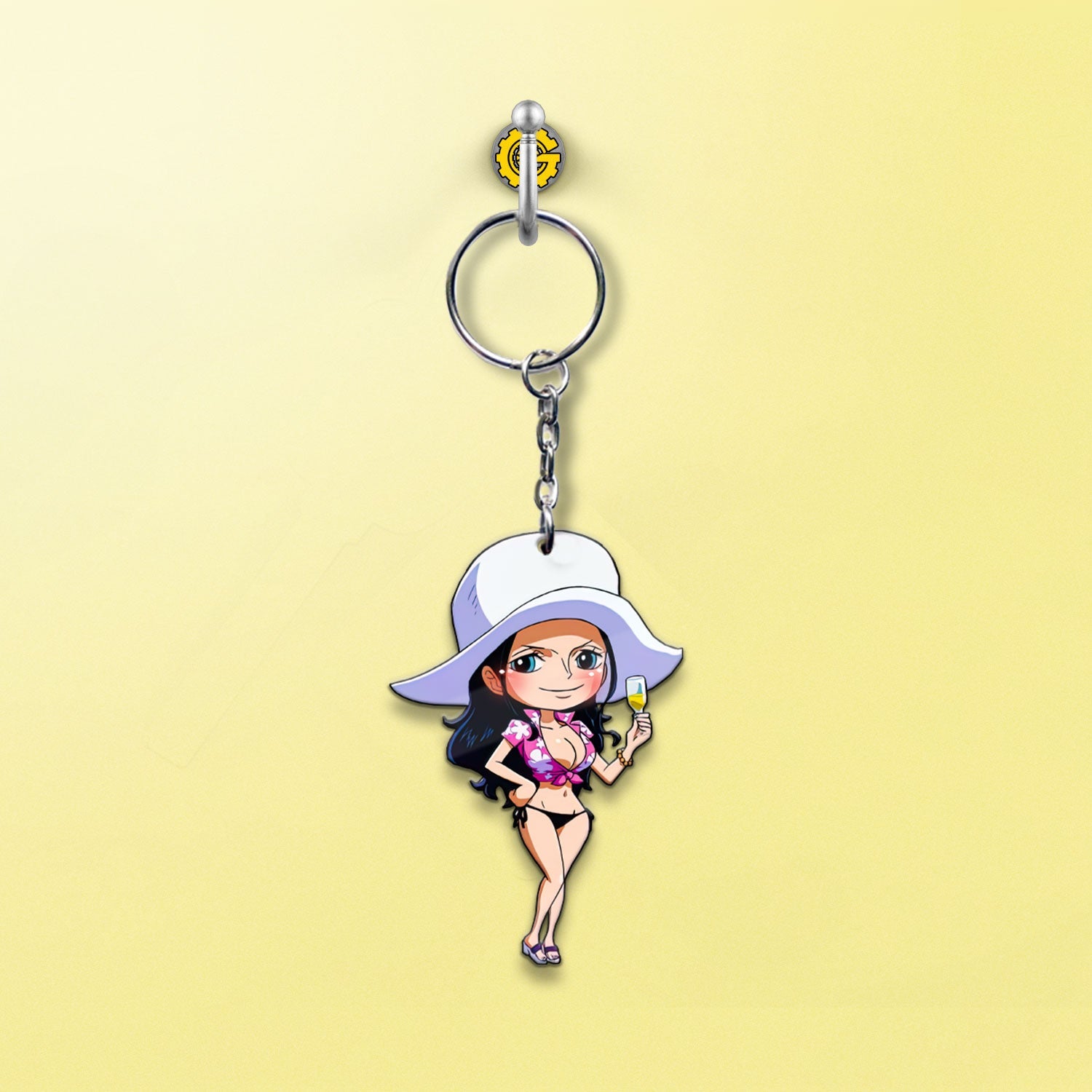 Nico Robin Keychains Custom One Piece Anime Car Accessories