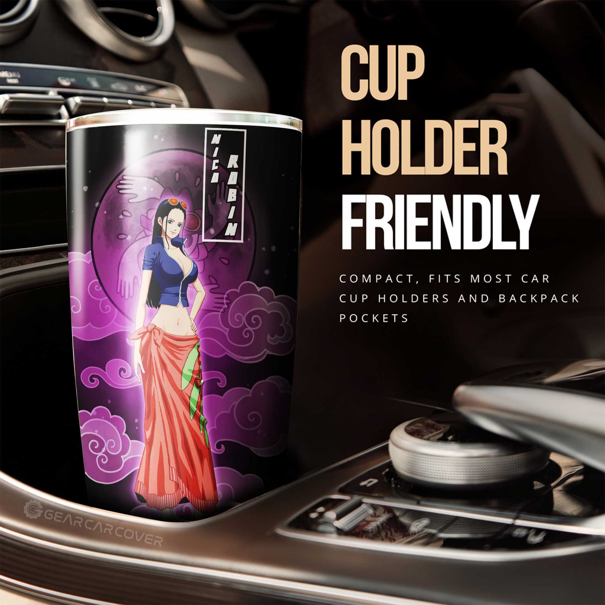 Nico Robin Tumbler Cup Custom Anime One Piece Car Accessories For Anime Fans - Gearcarcover - 2