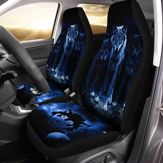 Night Wolf Car Seat Covers Custom Car Interior Accessories - Gearcarcover - 2
