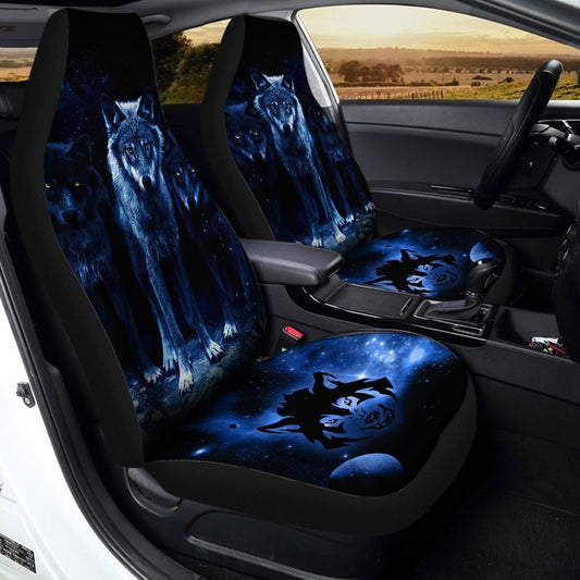 Night Wolf Car Seat Covers Custom Car Interior Accessories - Gearcarcover - 1