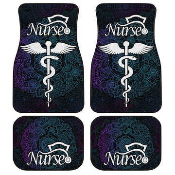 Nurse Car Floor Mats Custom Mandala Car Accessories - Gearcarcover - 1