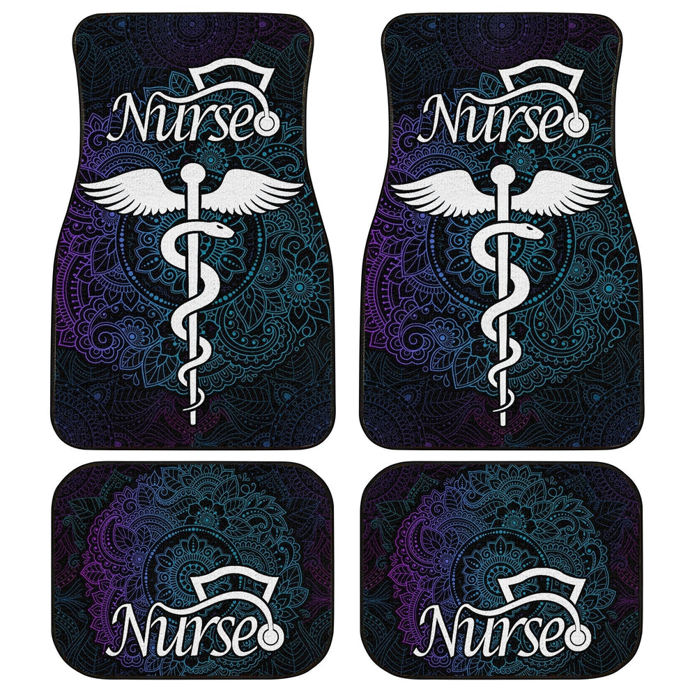 Nurse Car Floor Mats Custom Mandala Car Accessories - Gearcarcover - 1