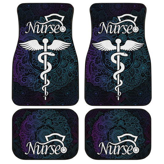 Nurse Car Floor Mats Custom Mandala Car Accessories - Gearcarcover - 1