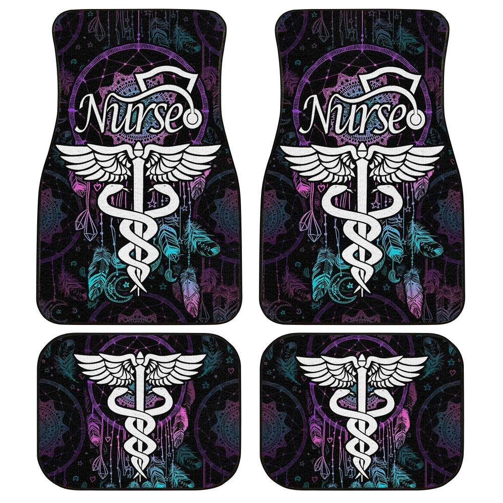 Nurse Car Floor Mats Custom Mandala Dreamcatcher Car Accessories Meaningful Gift Idea For Nurse - Gearcarcover - 1