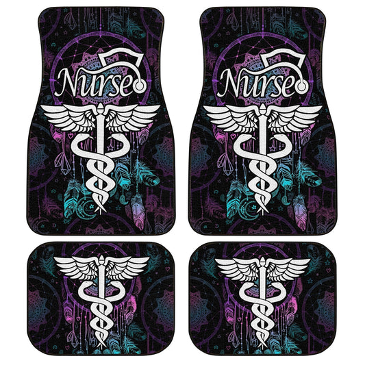Nurse Car Floor Mats Custom Mandala Dreamcatcher Car Accessories Meaningful Gift Idea For Nurse - Gearcarcover - 1