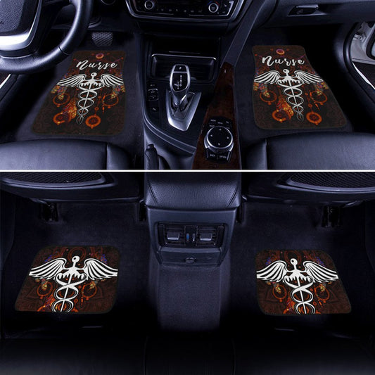 Nurse Car Floor Mats Custom Mandala Dreamcatcher Meaningful For Nurse Car Accessories - Gearcarcover - 2