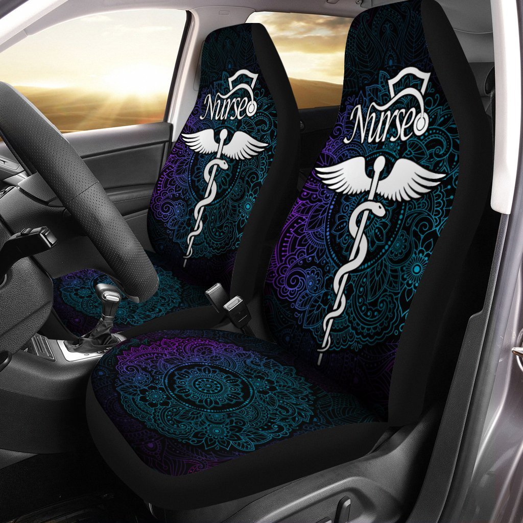 Nurse Car Seat Covers Custom Mandala Car Accessories Gift Idea - Gearcarcover - 1