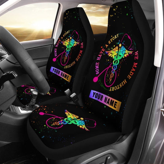 Nurse Car Seat Covers We Made History Custom Name Car Accessories - Gearcarcover - 1