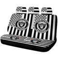 Oakland Raiders Car Back Seat Cover Custom US Flag Style - Gearcarcover - 1