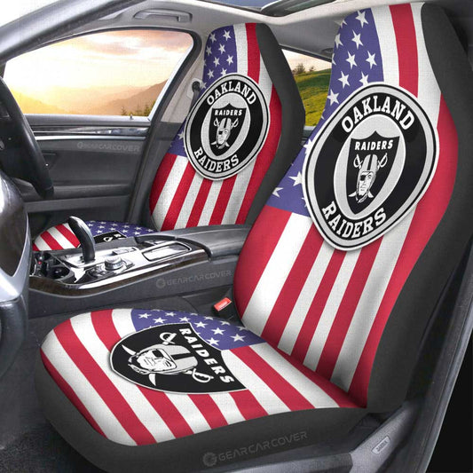 Oakland Raiders Car Seat Covers Custom Car Decor Accessories - Gearcarcover - 2