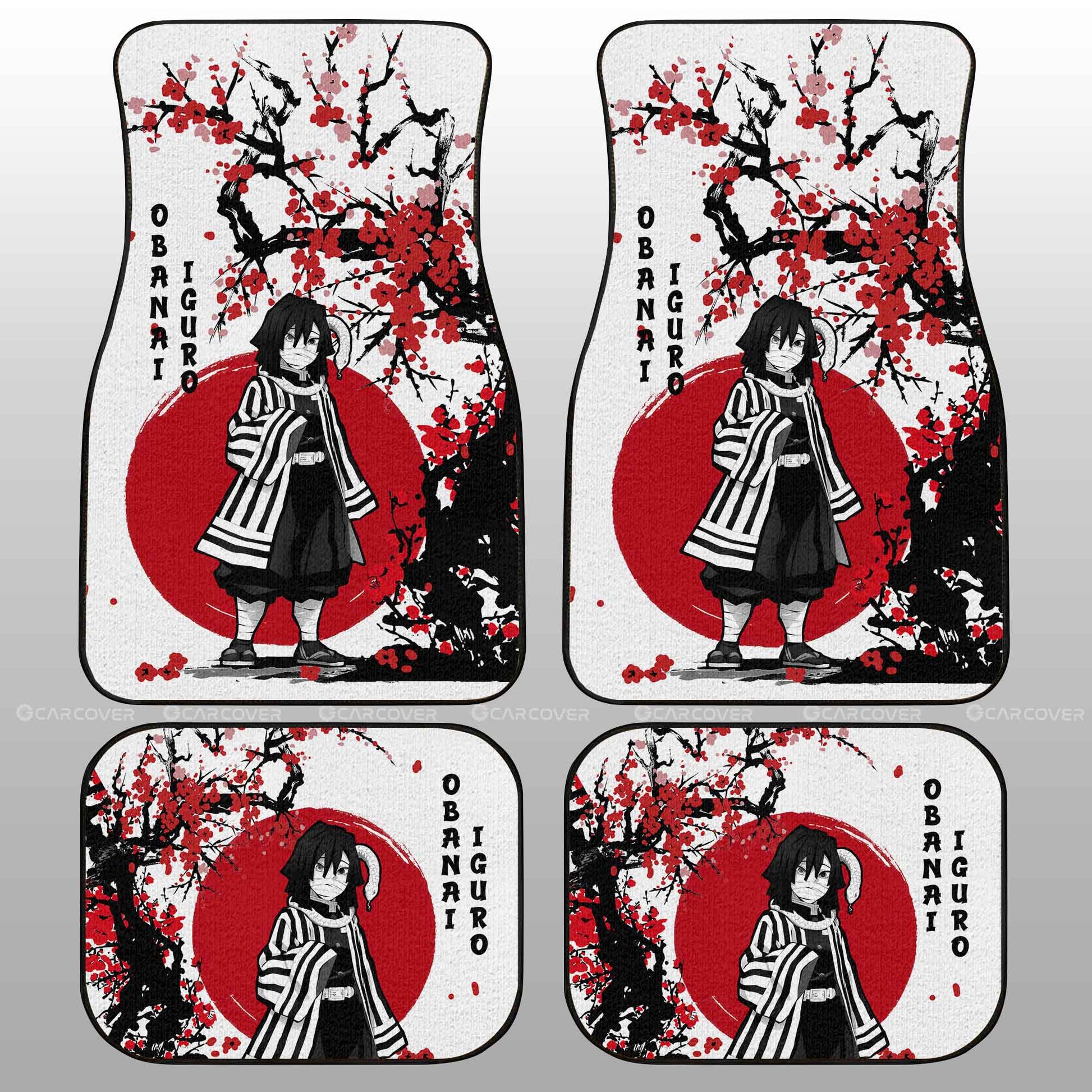 Obanai Car Floor Mats Custom Japan Style Anime Demon Slayer Car Interior Accessories - Gearcarcover - 2