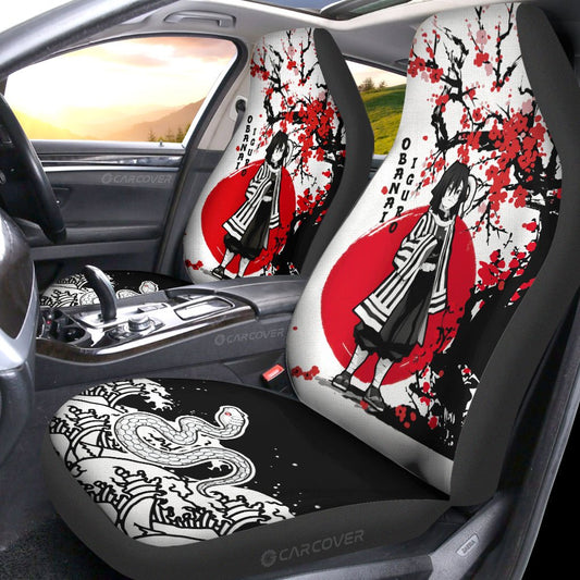 Obanai Car Seat Covers Custom Japan Style Anime Demon Slayer Car Interior Accessories - Gearcarcover - 2