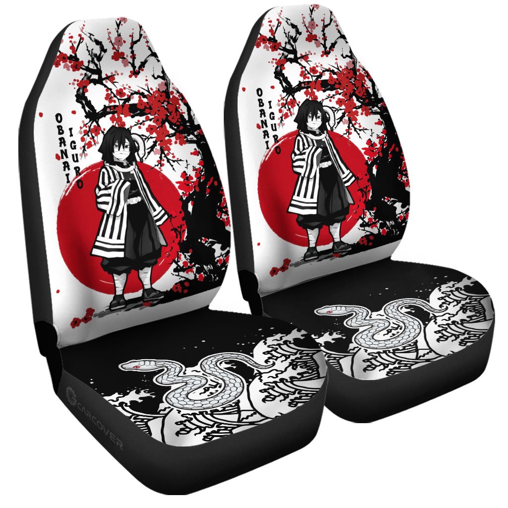 Obanai Car Seat Covers Custom Japan Style Anime Demon Slayer Car Interior Accessories - Gearcarcover - 3