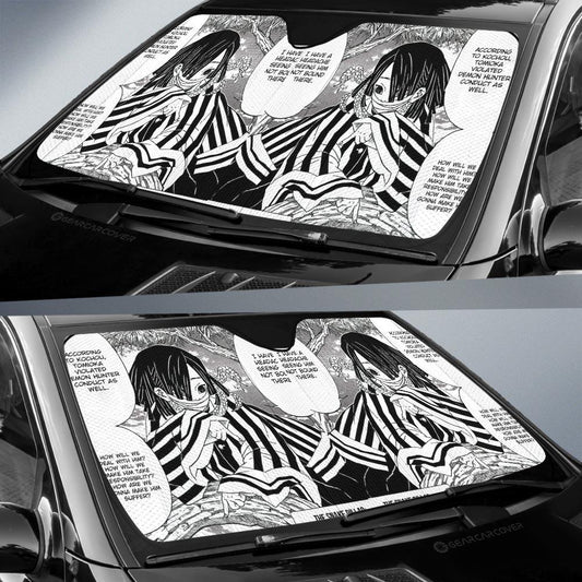 Obanai Car Sunshade Custom Kimetsu No Yaiba Manga Car Accessories - Gearcarcover - 2