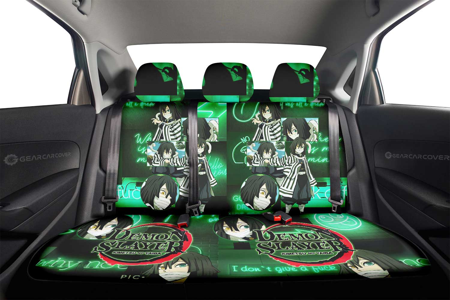 Obanai Iguro Car Back Seat Cover Custom Demon Slayer Anime - Gearcarcover - 2
