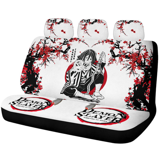 Obanai Iguro Car Back Seat Covers Custom Japan Style Demon Slayer Anime Car Accessories - Gearcarcover - 1