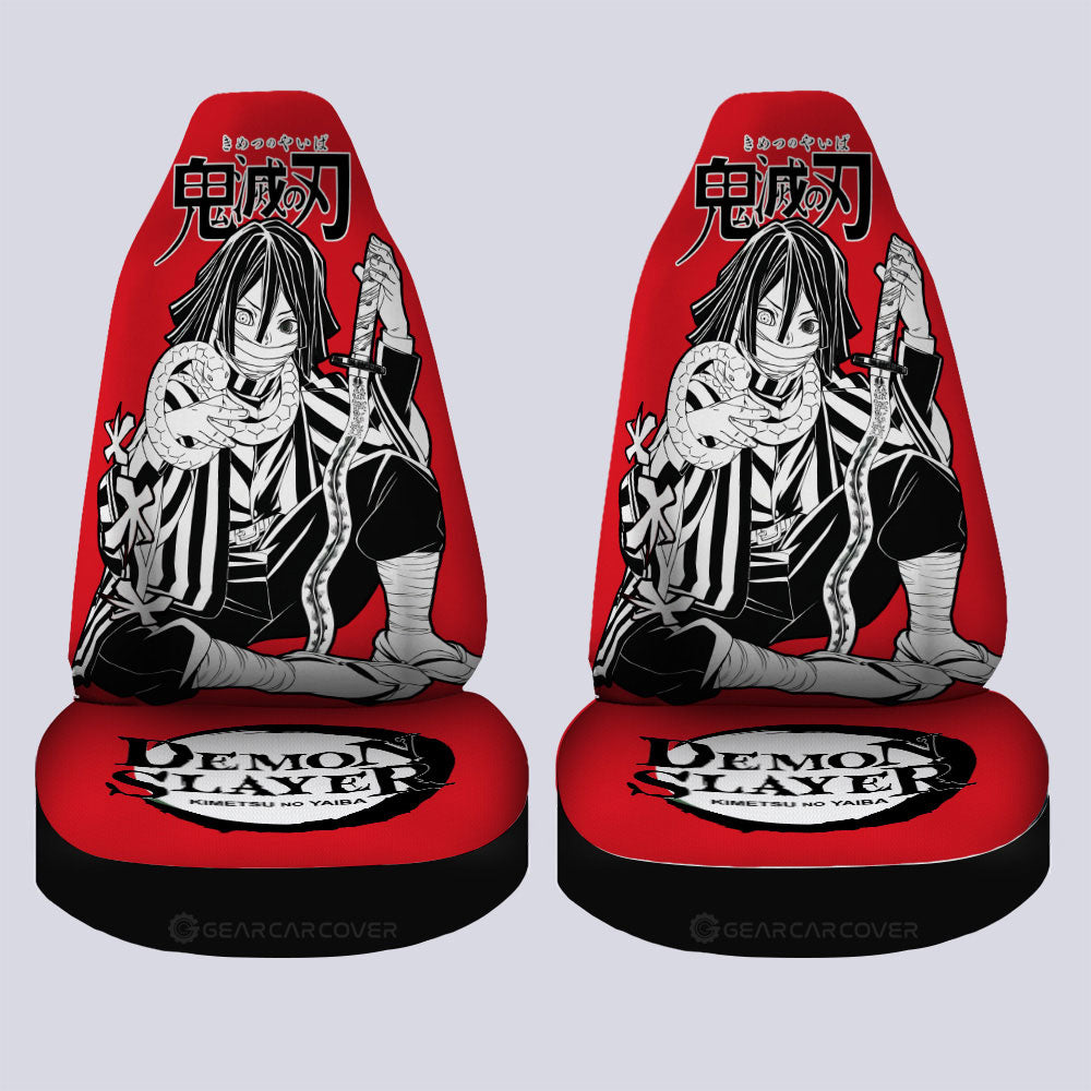 Obanai Iguro Car Seat Covers Custom Demon Slayer Anime Car Accessories Manga Style For Fans - Gearcarcover - 4