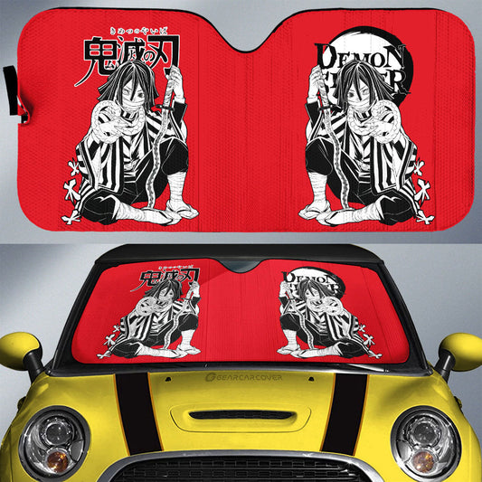 Obanai Iguro Car Sunshade Custom Demon Slayer Anime Car Accessories Manga Style For Fans - Gearcarcover - 1