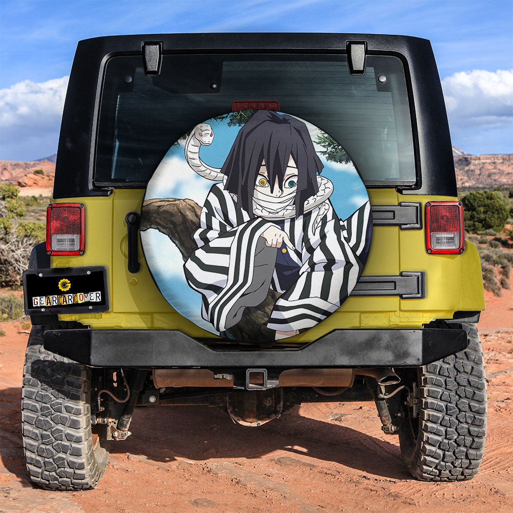 Obanai Iguro Spare Tire Cover Custom Demon Slayer Anime Car Accessoriess - Gearcarcover - 3