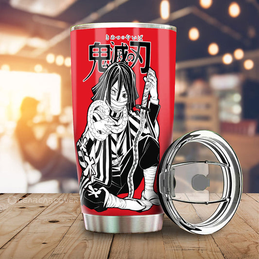 Obanai Iguro Tumbler Cup Custom Demon Slayer Anime Car Accessories Manga Style For Fans - Gearcarcover - 1