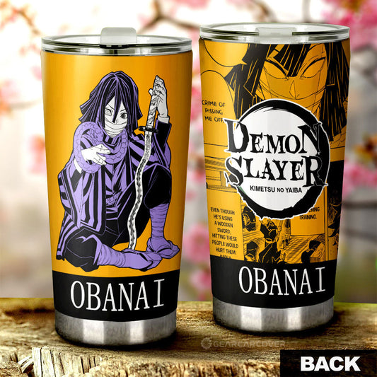 Obanai Iguro Tumbler Cup Custom Demon Slayer Car Accessories Manga Style - Gearcarcover - 1