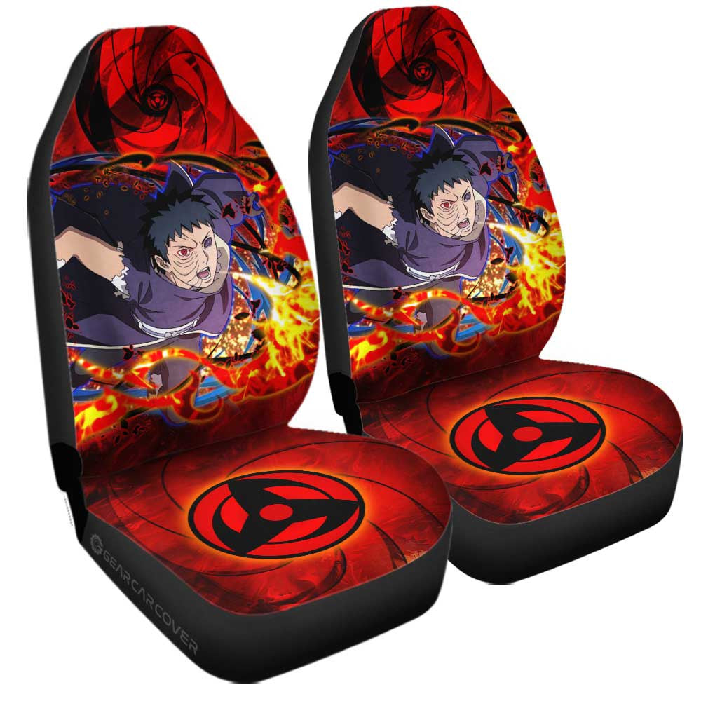 Obito Car Seat Covers Custom Sharingan Eye Car Accessories - Gearcarcover - 3