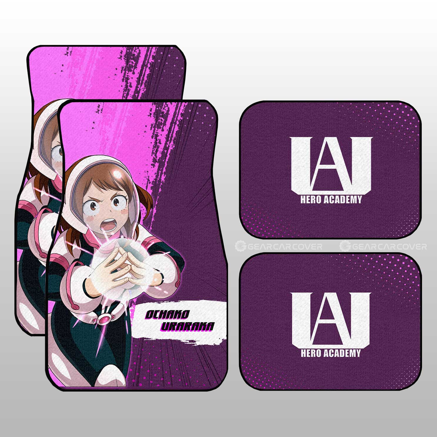 Ochaco Uraraka Car Floor Mats Custom For My Hero Academia Anime Fans - Gearcarcover - 1