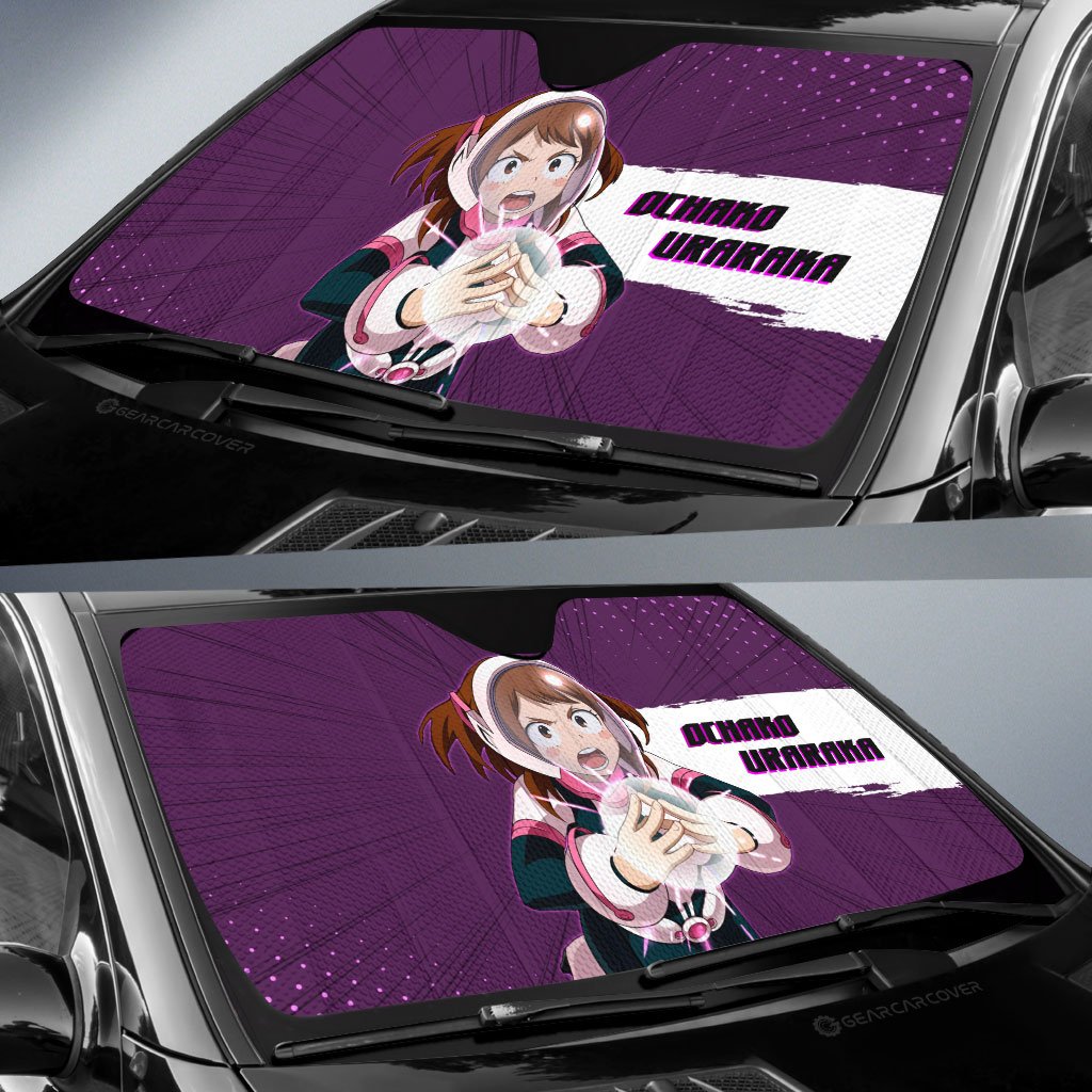 Ochaco Uraraka Car Sunshade Custom For My Hero Academia Anime Fans - Gearcarcover - 2