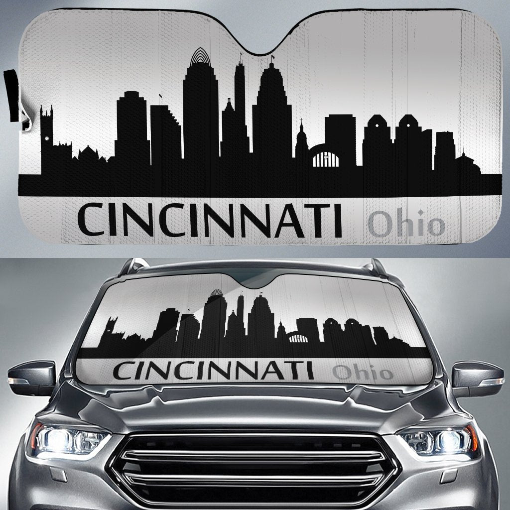 Ohio Cincinnati Skyline Car Sunshade Custom Car Accessories - Gearcarcover - 1
