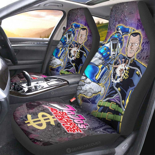 Okuyasu Nijimura Car Seat Covers Custom Galaxy Manga JJBA Anime - Gearcarcover - 2