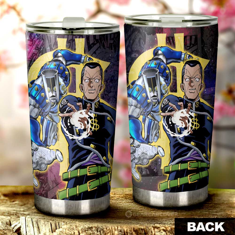 Okuyasu Nijimura Tumbler Cup Custom Galaxy Manga JJBA Anime - Gearcarcover - 3