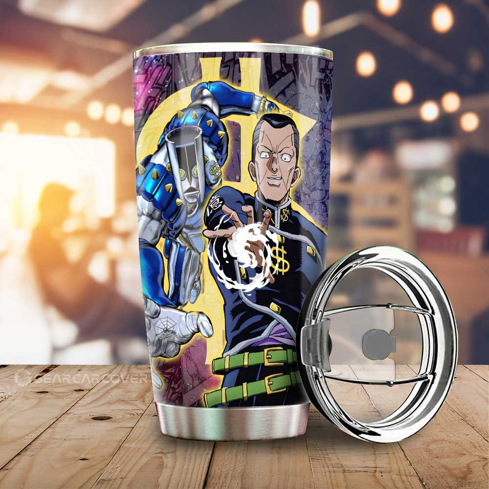 Okuyasu Nijimura Tumbler Cup Custom Galaxy Manga JJBA Anime - Gearcarcover - 1