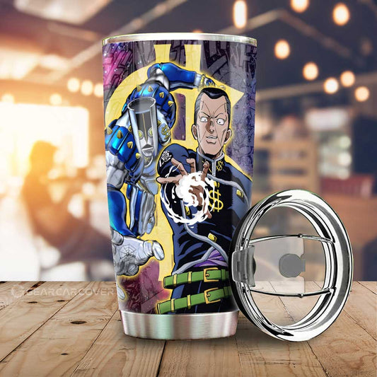 Okuyasu Nijimura Tumbler Cup Custom Galaxy Manga JJBA Anime - Gearcarcover - 1