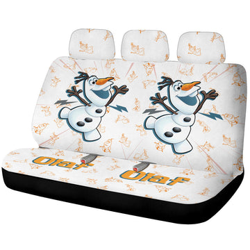 Olaf Car Back Seat Cover Custom Cartoon Car Accessories - Gearcarcover - 1