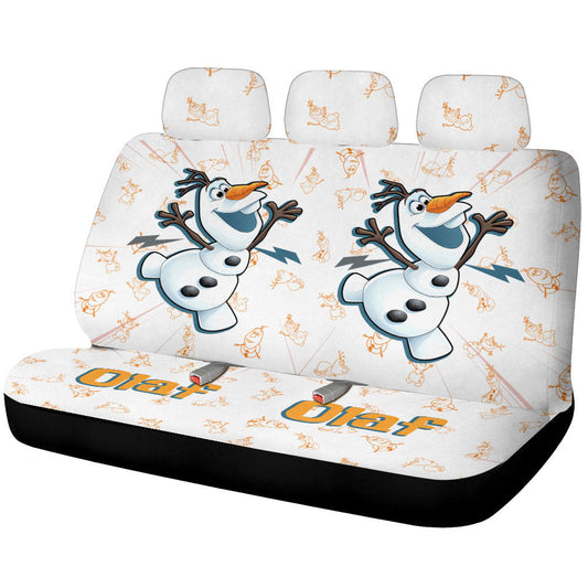 Olaf Car Back Seat Cover Custom Cartoon Car Accessories - Gearcarcover - 1