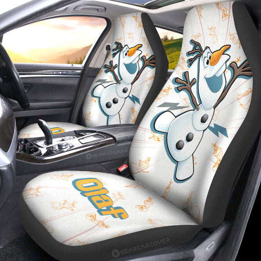 Olaf Car Seat Covers Custom Cartoon Car Accessories - Gearcarcover - 2
