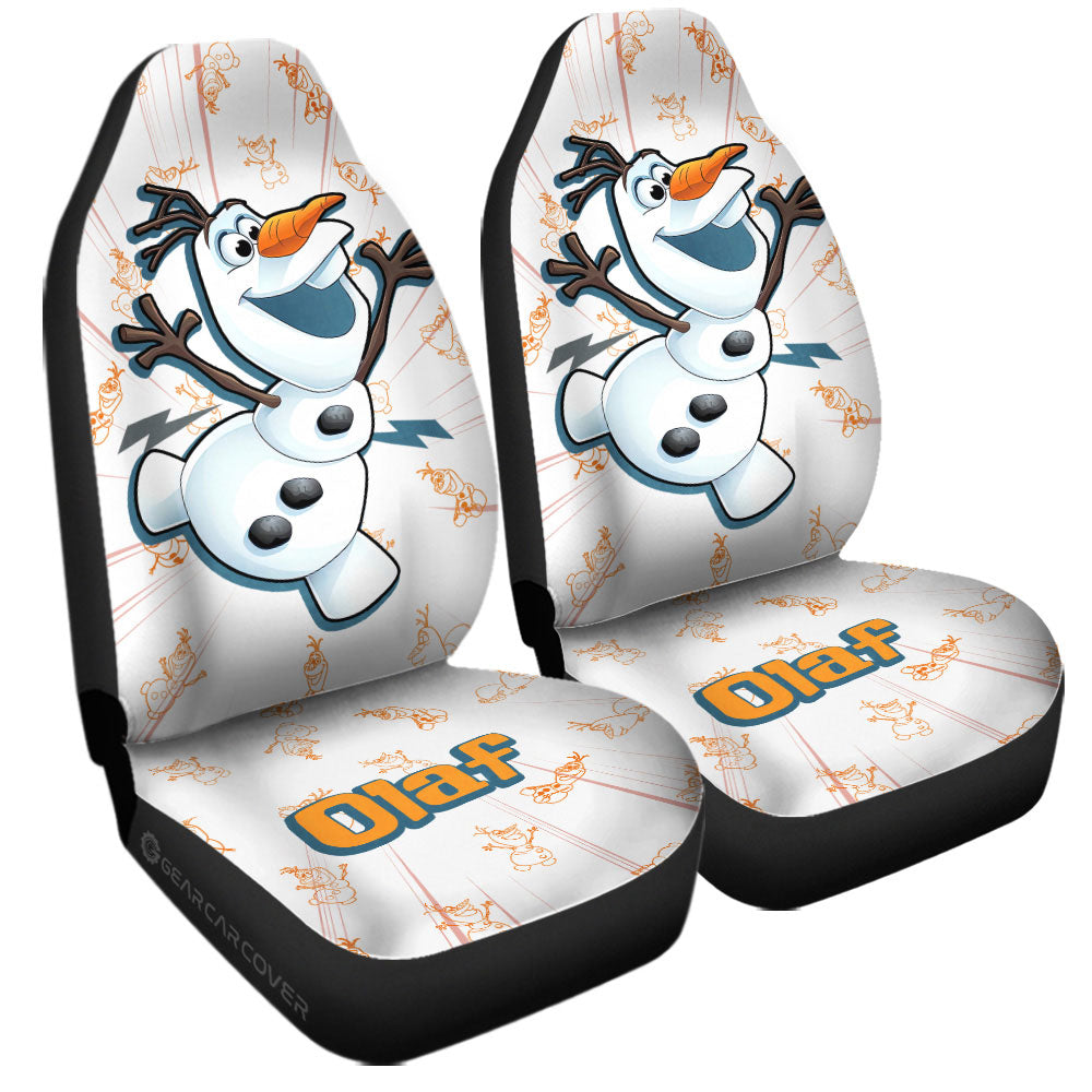 Olaf Car Seat Covers Custom Cartoon Car Accessories - Gearcarcover - 3