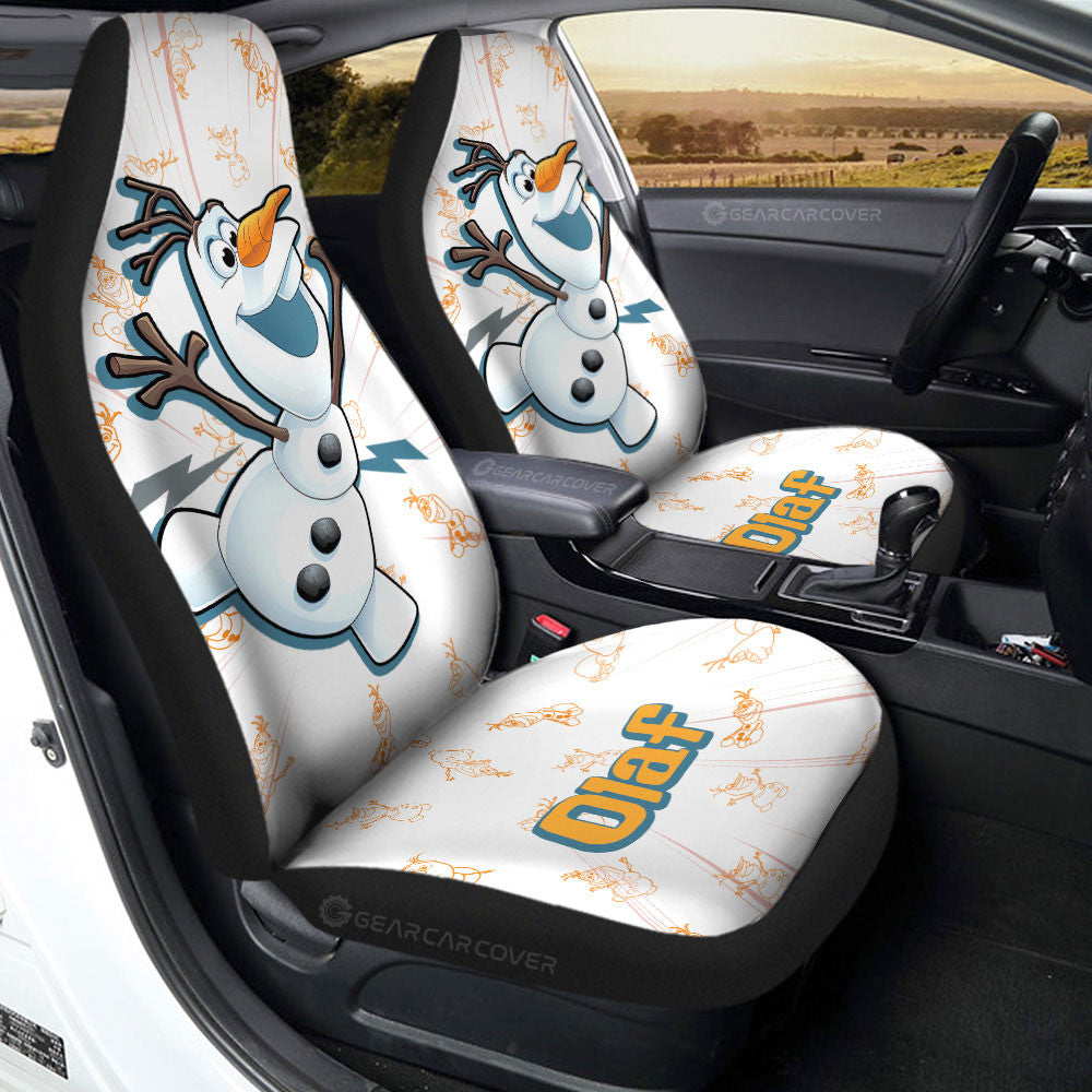 Olaf Car Seat Covers Custom Cartoon Car Accessories - Gearcarcover - 1