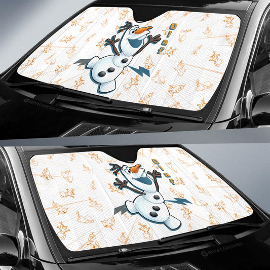 Olaf Car Sunshade Custom Cartoon Car Accessories - Gearcarcover - 2