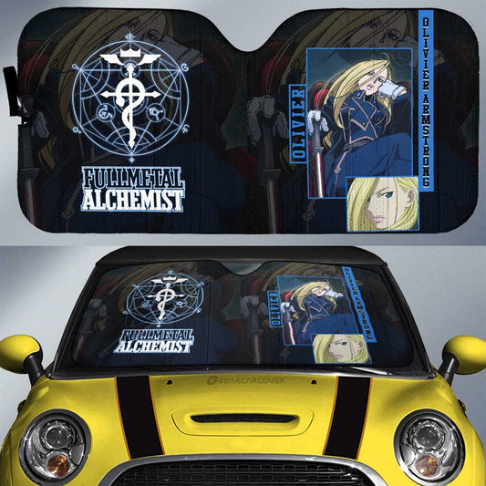 Olivier Armstrong Car Sunshade Custom Fullmetal Alchemist Anime - Gearcarcover - 1